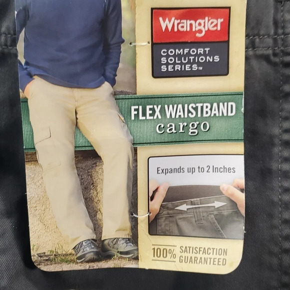 Wrangler Flex Waistband Comfort Solution Series Cargo Pants Mens Size 36x30 NWT - Picture 4 of 10